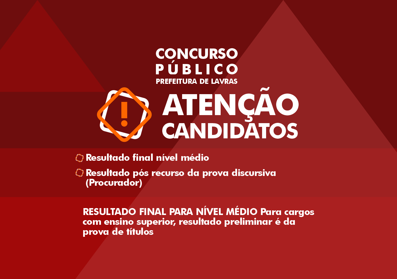 Photo of Prefeitura de Lavras Resultado do Concurso